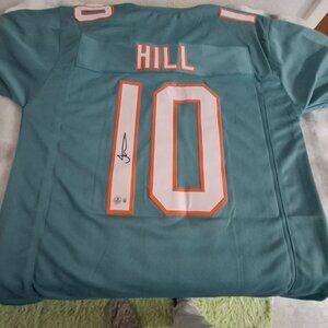 Tyreek Hill Miami Dolphins Autographed Custom Jersey Beckett COA